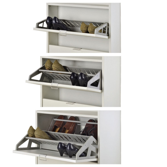 Scarpiera Da Appendere Whitmor 36 Paia - Grigio Canna Di Fucile, 19x55x175 Cm - Foto 8