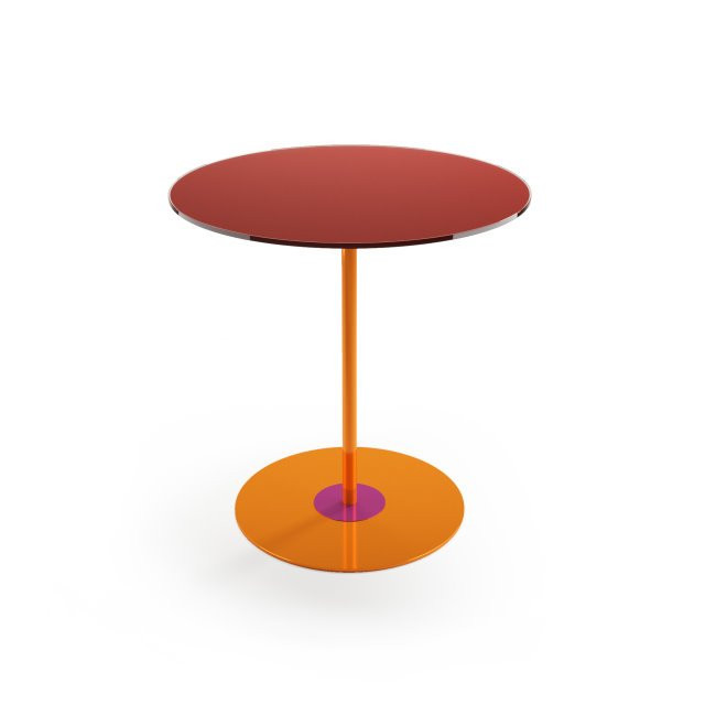 Set di Tavolini Ausiliari e da Caffé Iridescente in Vetro Temperato