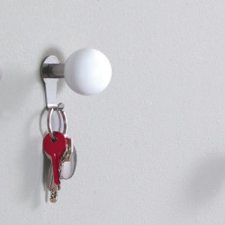 Pomello appendiabiti bianco