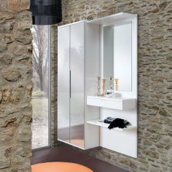 Mobile ingresso con armadio 2 ante a specchio Family F09