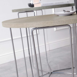 Tavolino rotondo da salotto Silver Wood: dettaglio (finitura non più disponibile)