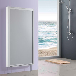 Scarpiera a serrandina slim - modello a terra con piedini cromati cm 84 p.17 h.174