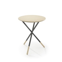 Tavolino alto con piano rotondo