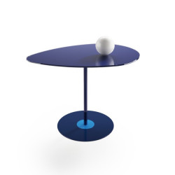 Opacità del piano in vetro verniciato blu