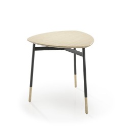 Tavolino alto con piano triangolare