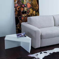 I tavolini Tetris sono perfettamente sovrapponibili