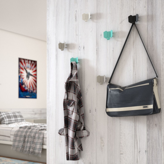 Dumbo wall mounted coloured metal coat hooks: cute, durable and low cost