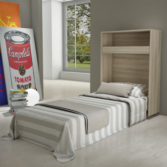 Night'n Day 491 is a cabinet convertible into a single bed with mattress included
