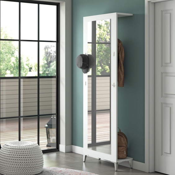 Hallway coat stand with full length mirror Family 304