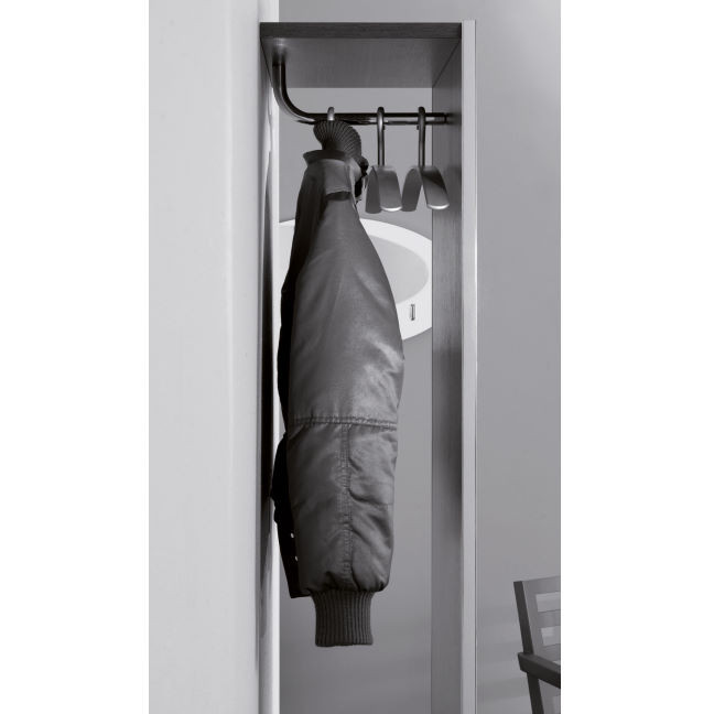 Full length mirror with concealed clothes rail F304