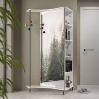 Entryway unit with bookcase and hanging rail PV01