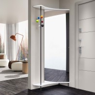 Mirrored entryway storage cabinet with coat stand Punto e Virgola