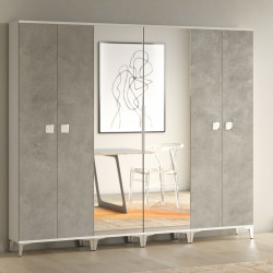 Space-saving 6-door hallway wardrobe 190 cm wide, only 31 cm deep and 190 cm high