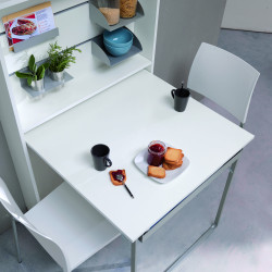 Galileo extending console table convertible into a table