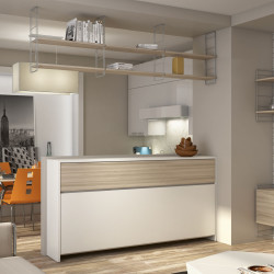 Foldaway single bed with slatted base