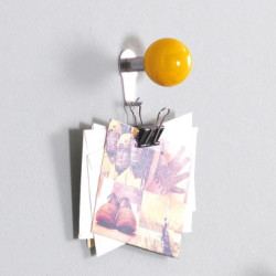 Carambola coloured coat hooks can be used in many different ways, for example as a clip holder