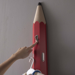 Matità modern coat rack in red colour