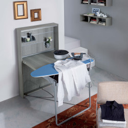 Console table with fold away ironing board