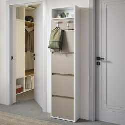 High-capacity slim shoe cabinet Hoplà