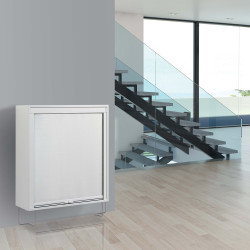 Slim shoe rack with roll-up shutter - model with feet cm 84 d.29 h.87