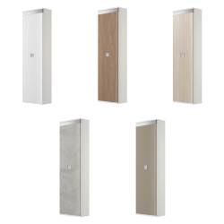 Available finishes for the 1-door shoe cabinets