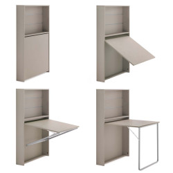 Galileo space-saving fold away desk, example of opening