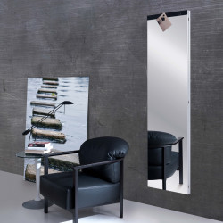 Tall mirror for the hallway with integrated coat hooks