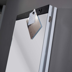 Mirror with magnetic band