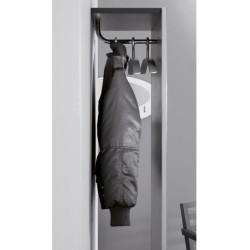 Detail of the concealed clothes rail