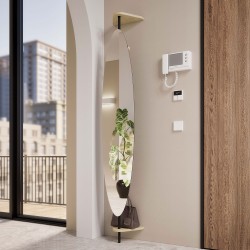 Rotating mirror with coat stand Punto e Virgola