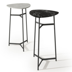 Triangular high bar tables Milord (marble effect glass top not available)