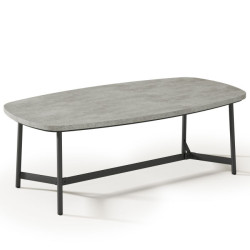 Rectangular sofa table with metal structure