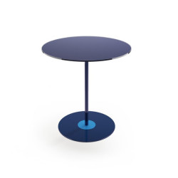 Coffee table with coloured glass top - combination Blue 1