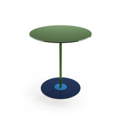 Coffee table with coloured glass top - combination Green 2