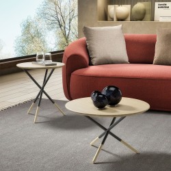 Roma coffee table with crossed legs