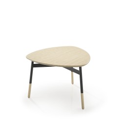 Low coffee table with triangular top