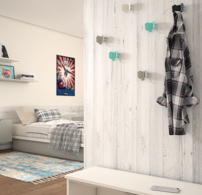 Globaldeal diretto creative in legno decorativo goccia d/' acqua a parete camera da letto appendiabiti gancio Grey S