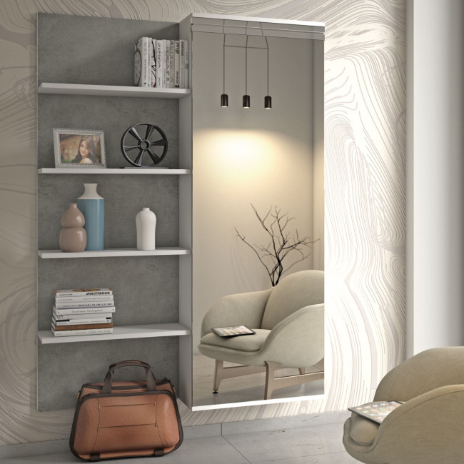Mobile libreria con specchiera