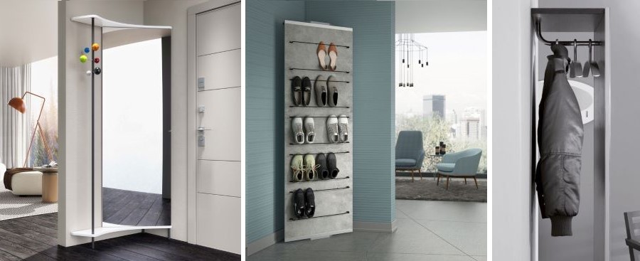 Idee d'arredo per un ingresso poco profondo o stretto