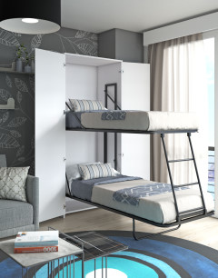 Vertical murphy bunk bed