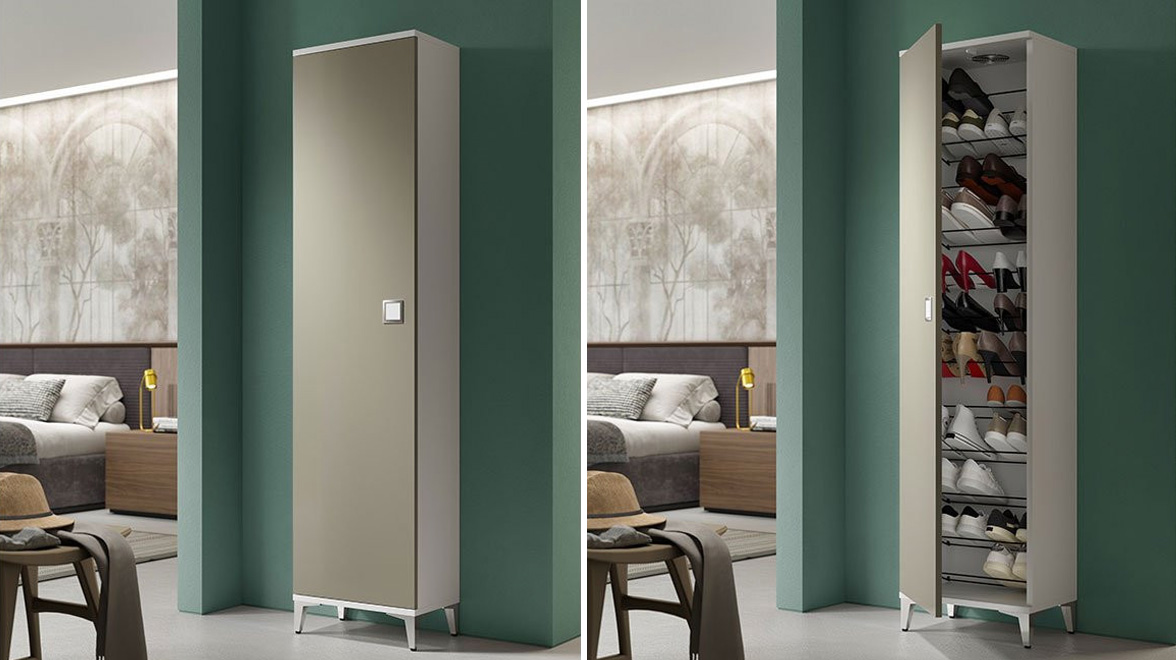 Scarpiera con sistema di ventilazione integrato