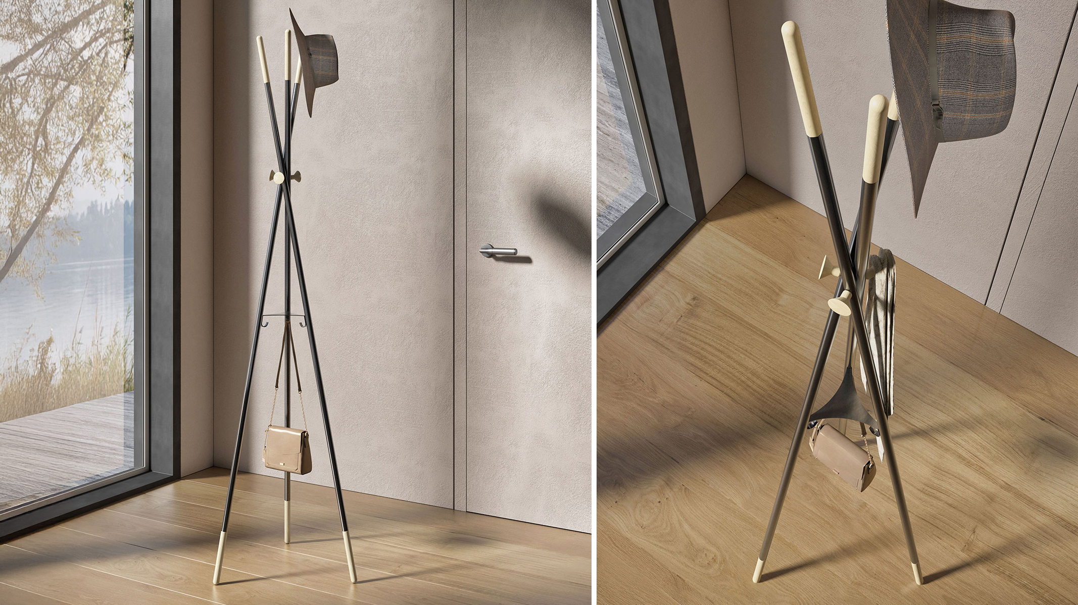 Free standing coat rack