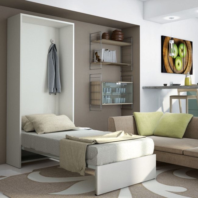 Letto singolo a scomparsa verticale